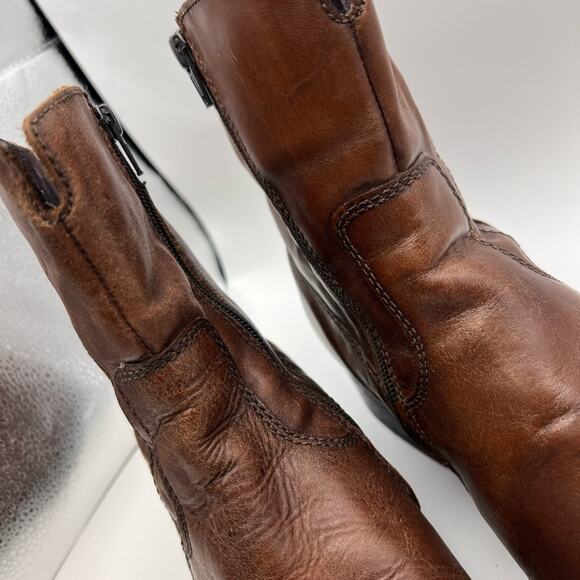 Aldo Dark Brown Leather Men's Boots Size 12 - Picture 2 of 9